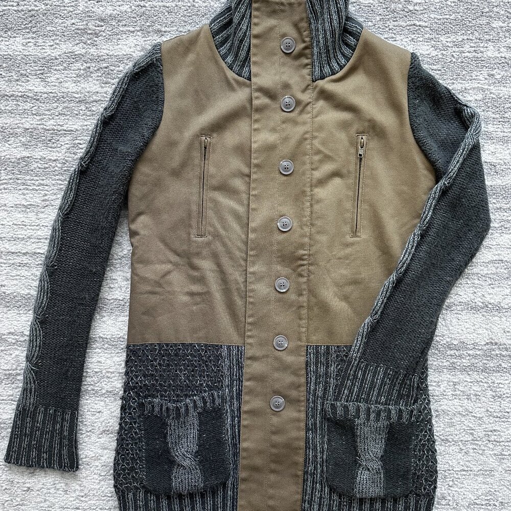 Thread & Supply Colorblock Trench Sweater Coat
